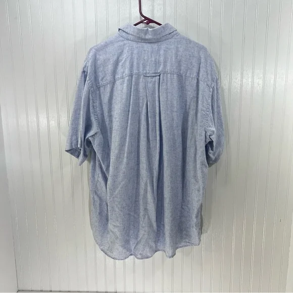 Orvis Men’s XL Blue White Plaid Button Down Short Sleeve Shirt - Picture 2 of 8